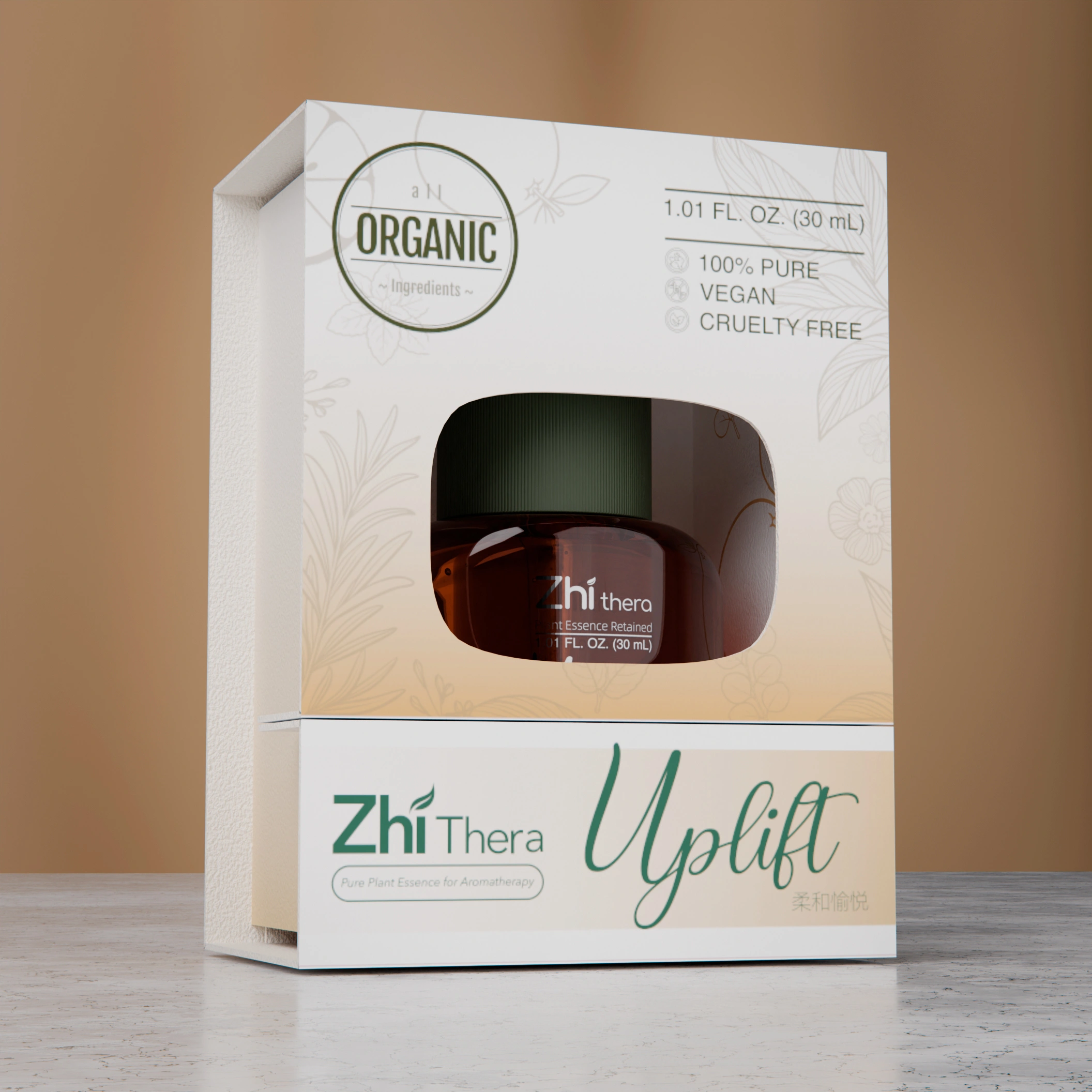 Zhi Thera Smart Portable Aromatherapy Ultrasonic Diffuser – 3500mAh LED Rechargeable Essential Oil Diffuser (Refillable Cartridge Sold Separately)